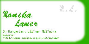 monika lamer business card